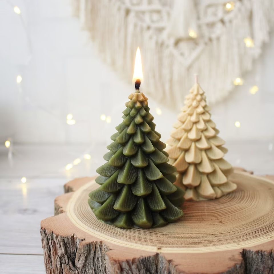 Winter tree candle