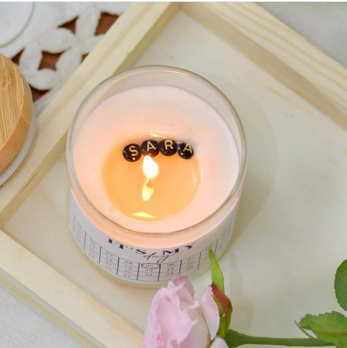 Secret message candle