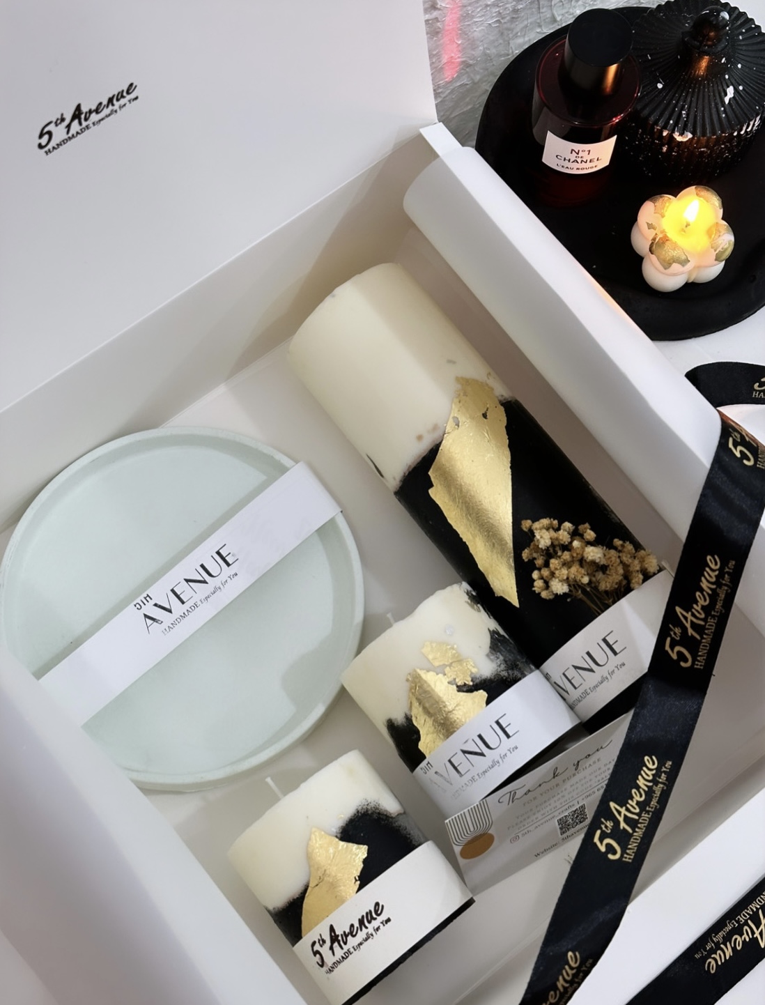ARTISAN CANDLES ROYAL BLACK SET 