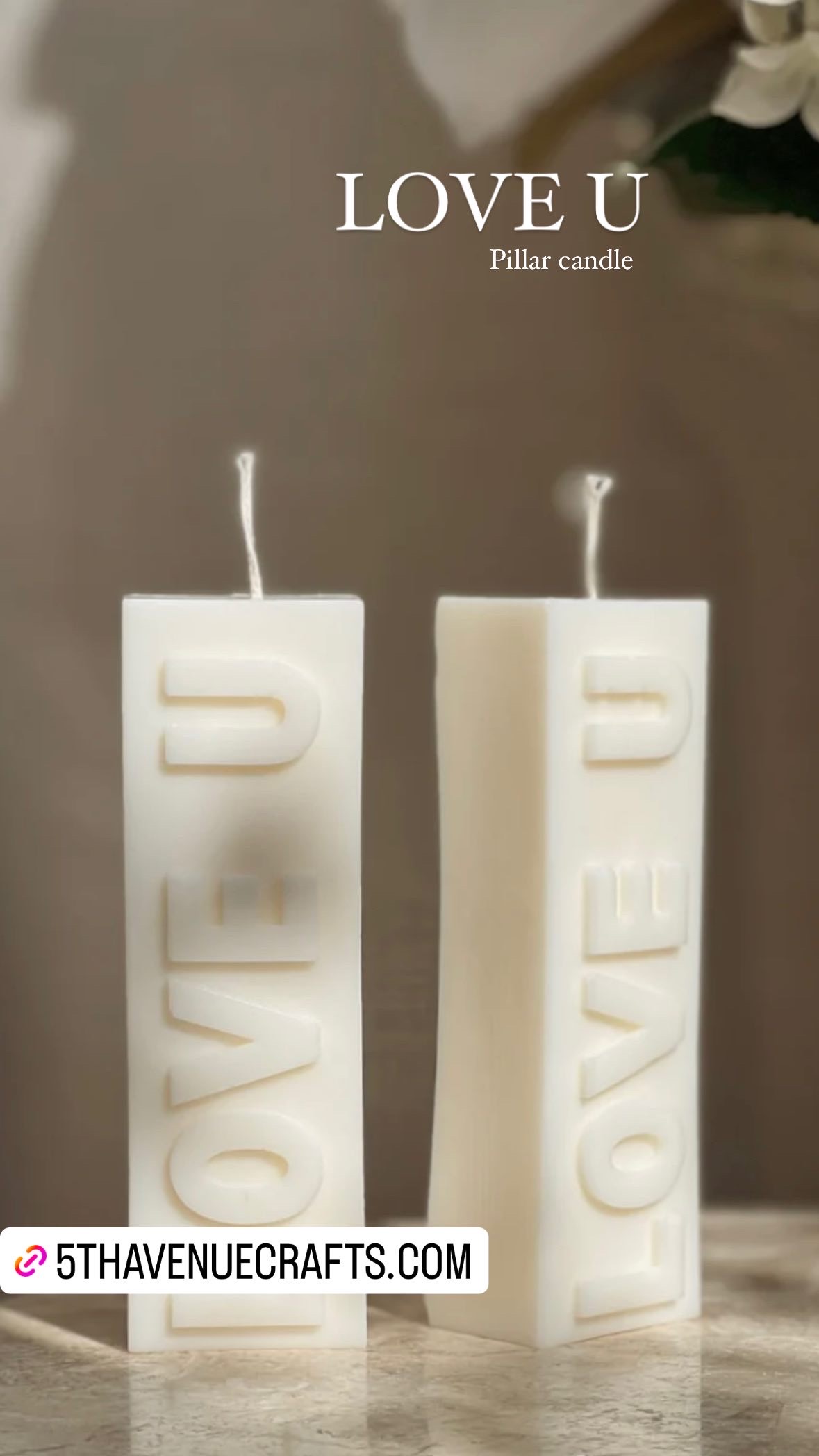 LOVE U PILLAR CANDLE
