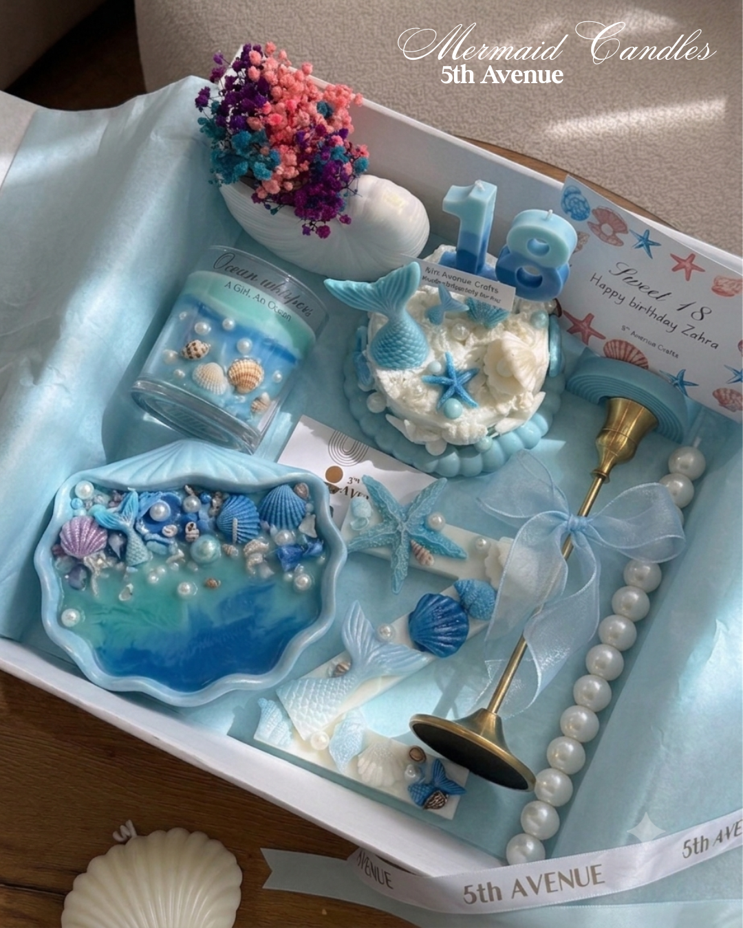 Mermaid gift box blue