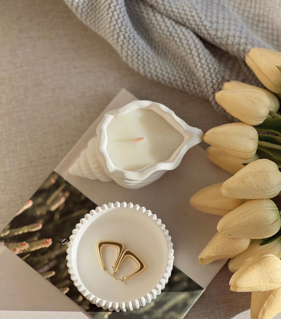 sea shell candle