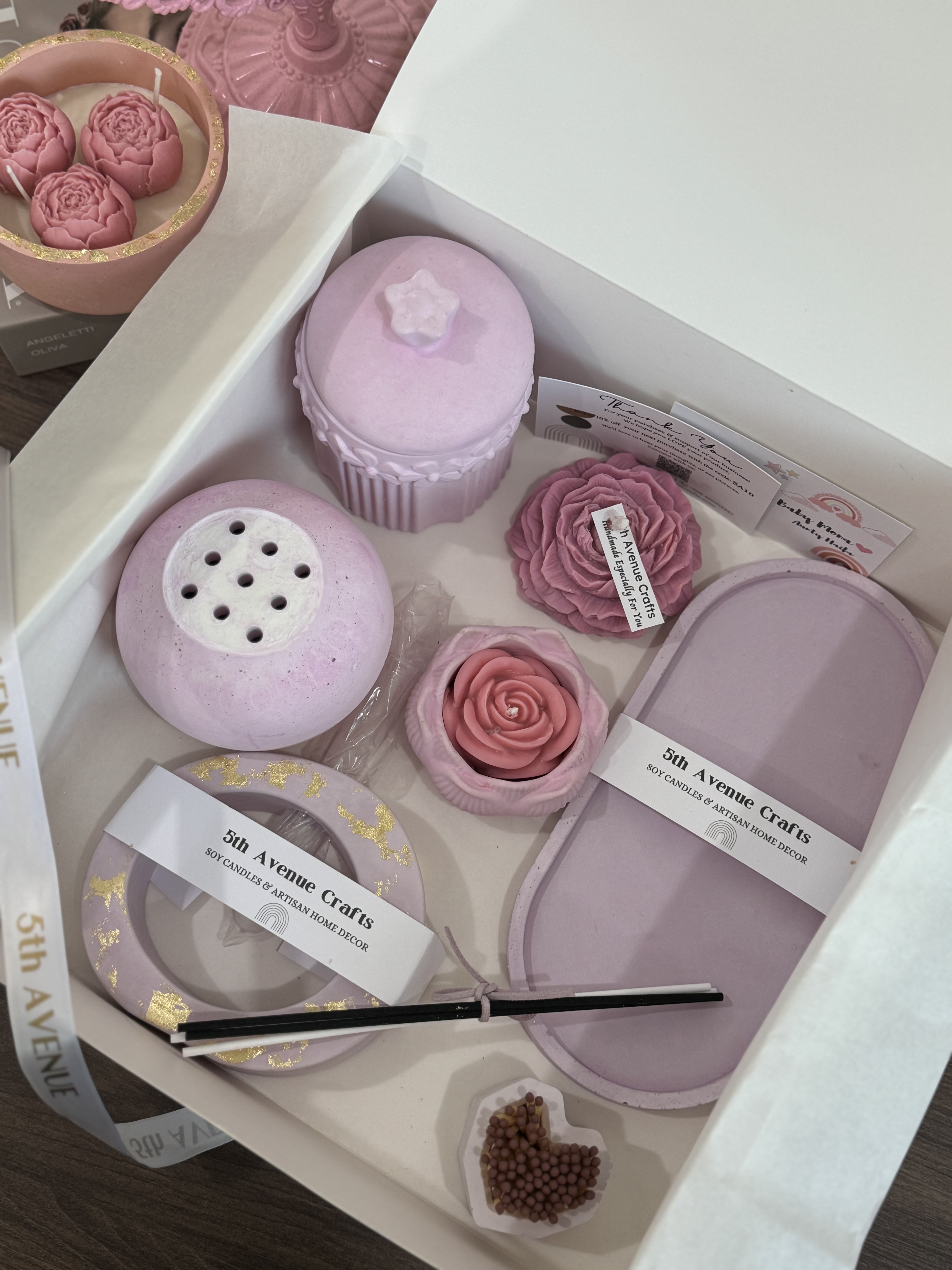 Purple home decor gift box