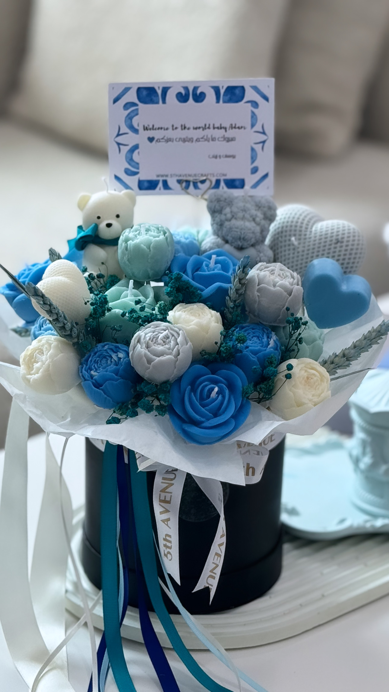 Blossom flower candle bouquet 