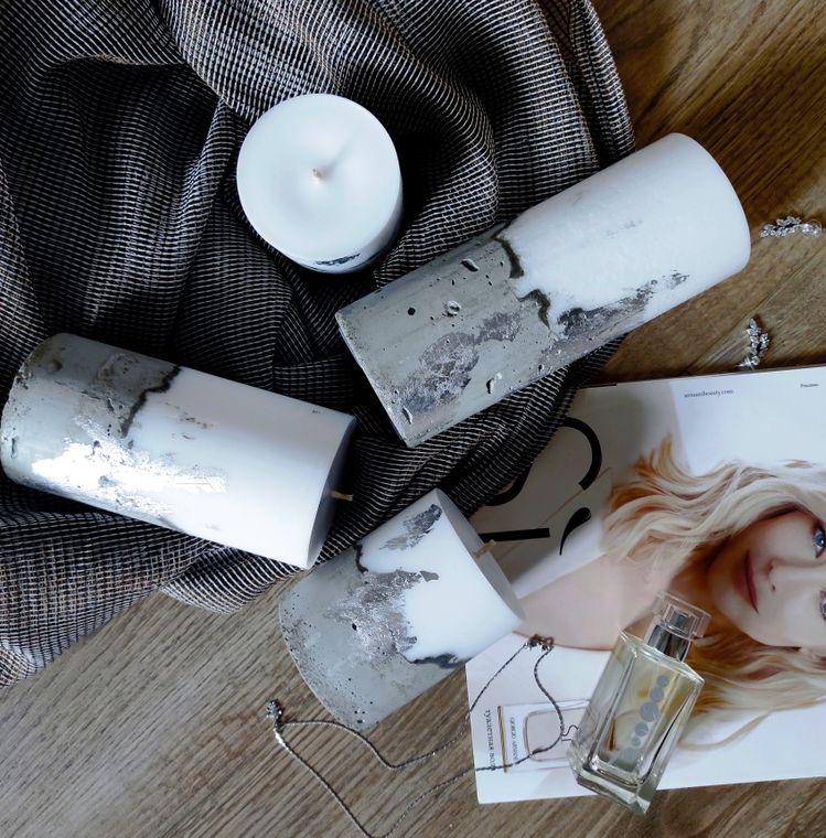 Home decor Concrete candle set