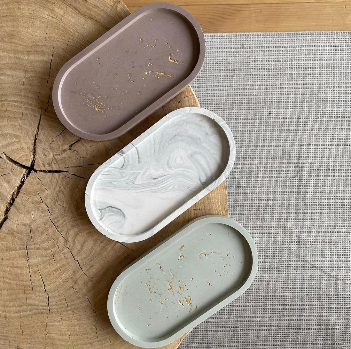 MEDIUM OVAL STONE TRAY 