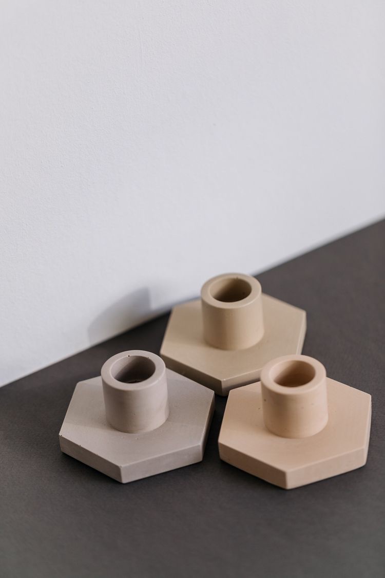 STONE CANDLE HOLDER