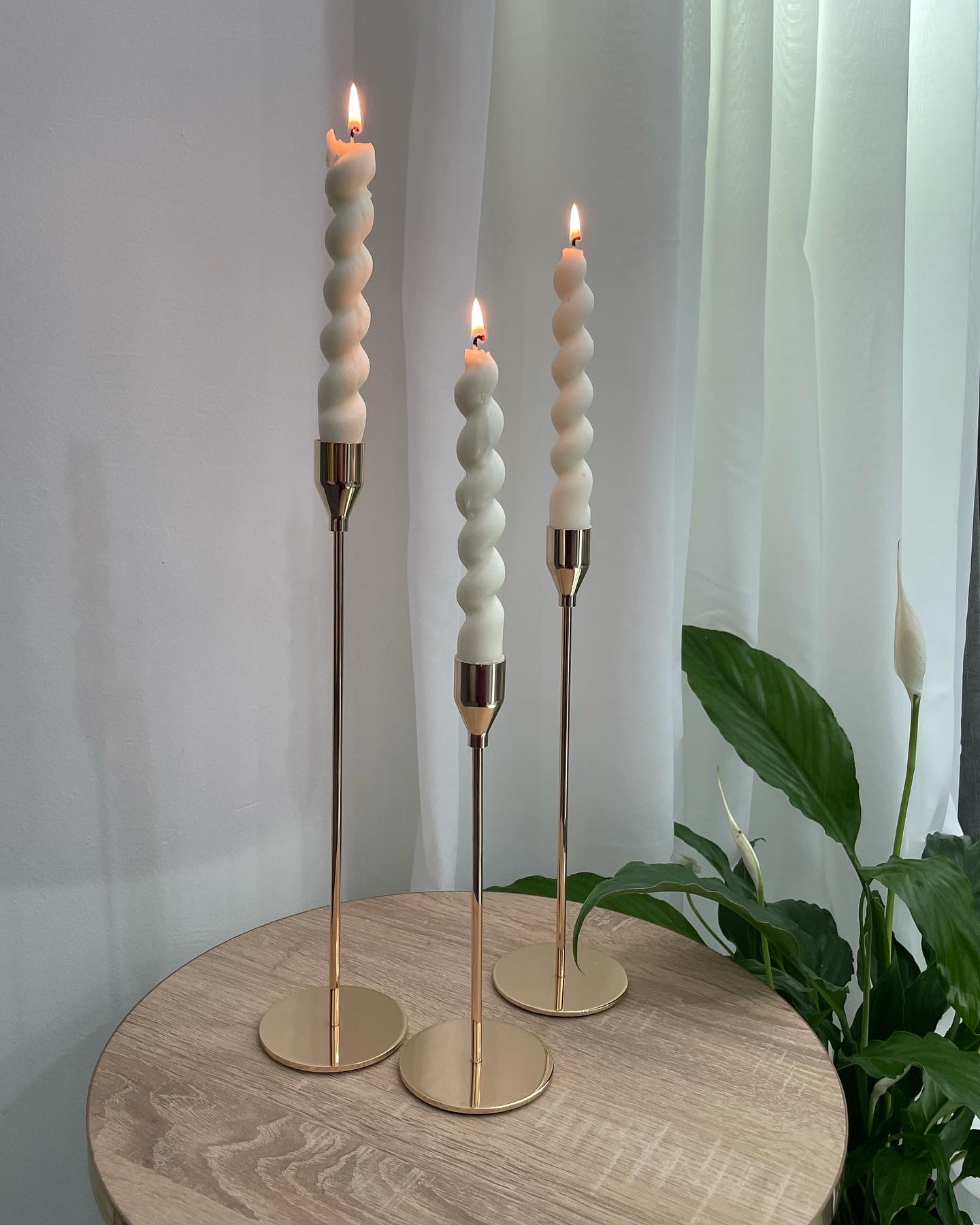 Iron candle holder Gold 3 PCS