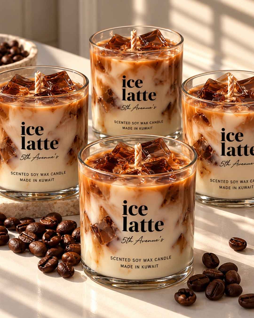 Coffee latte candle