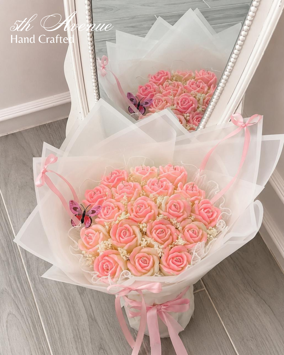 Rose bloom candle Bouqet 