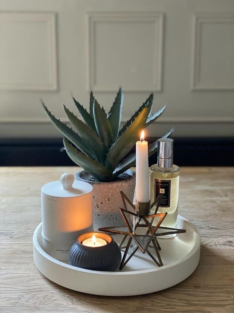  ROUND STONE BASE TRAY 