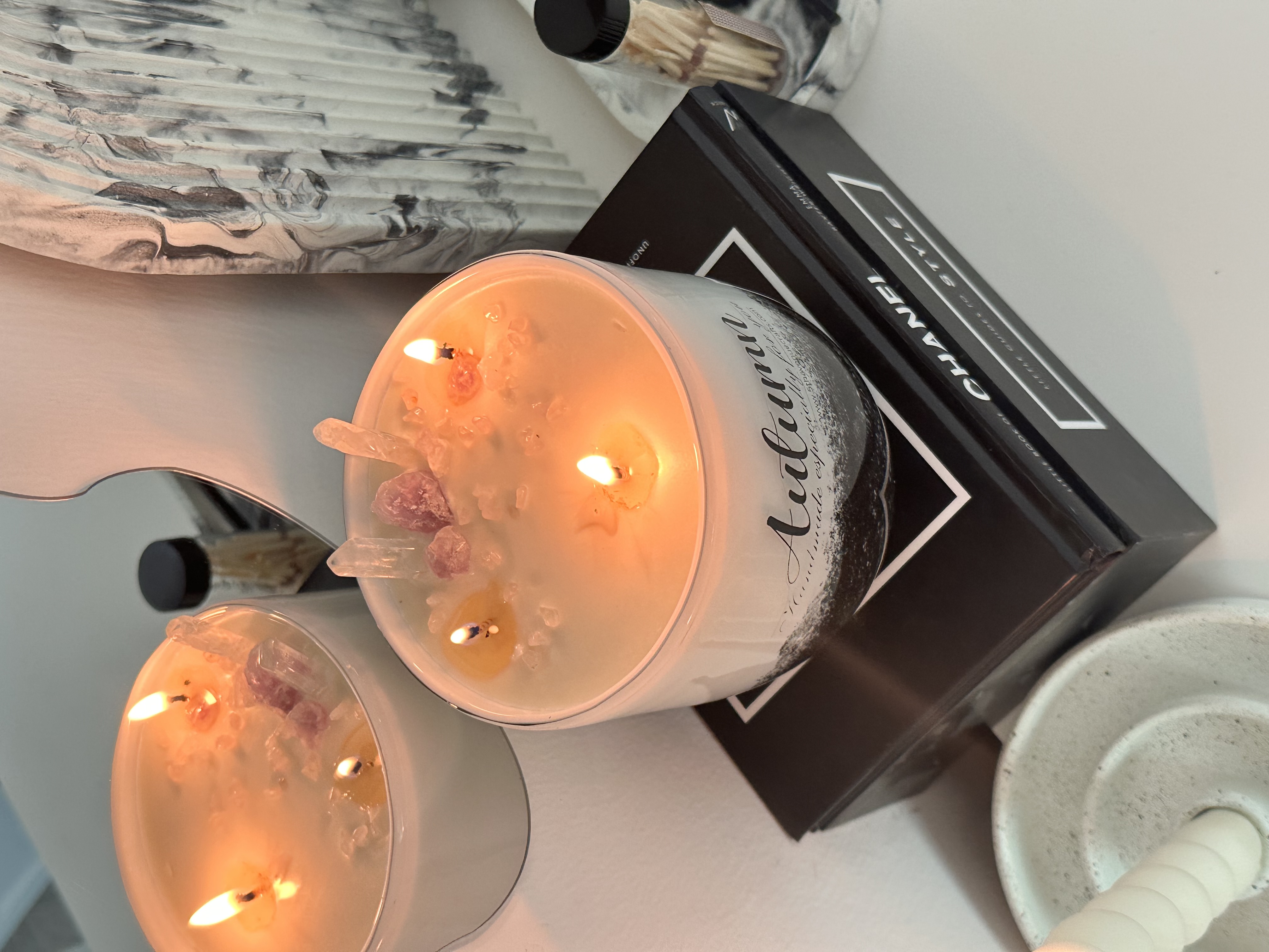 CRYSTAL CANDLE LARGE