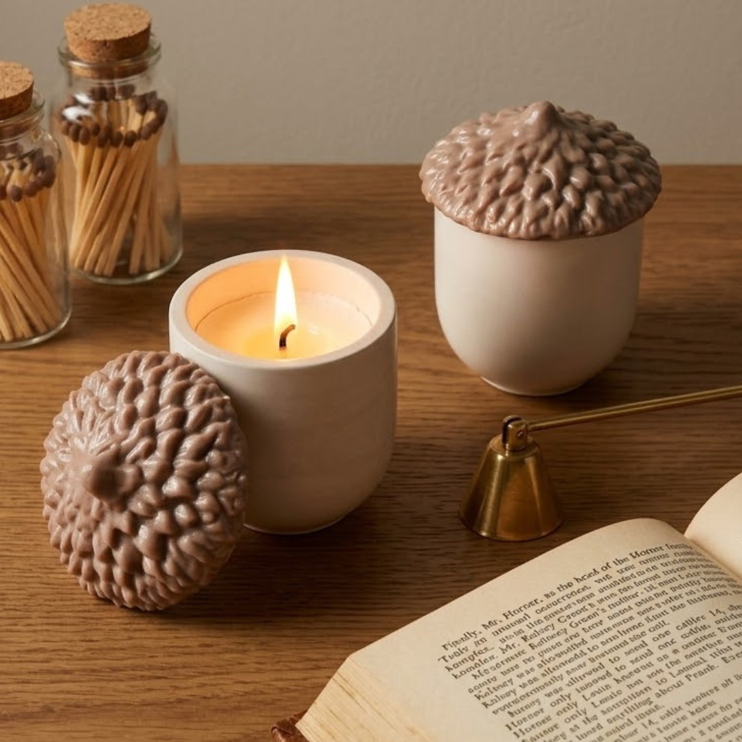Acorn jar candle 
