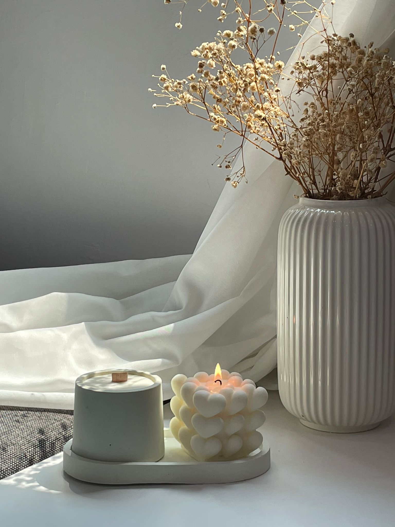 Stone jar with 3D heart