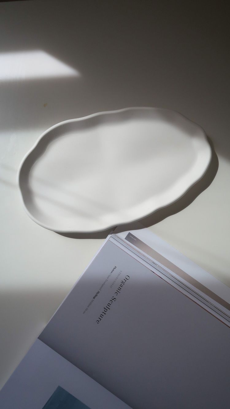 Irregular stone oval tray