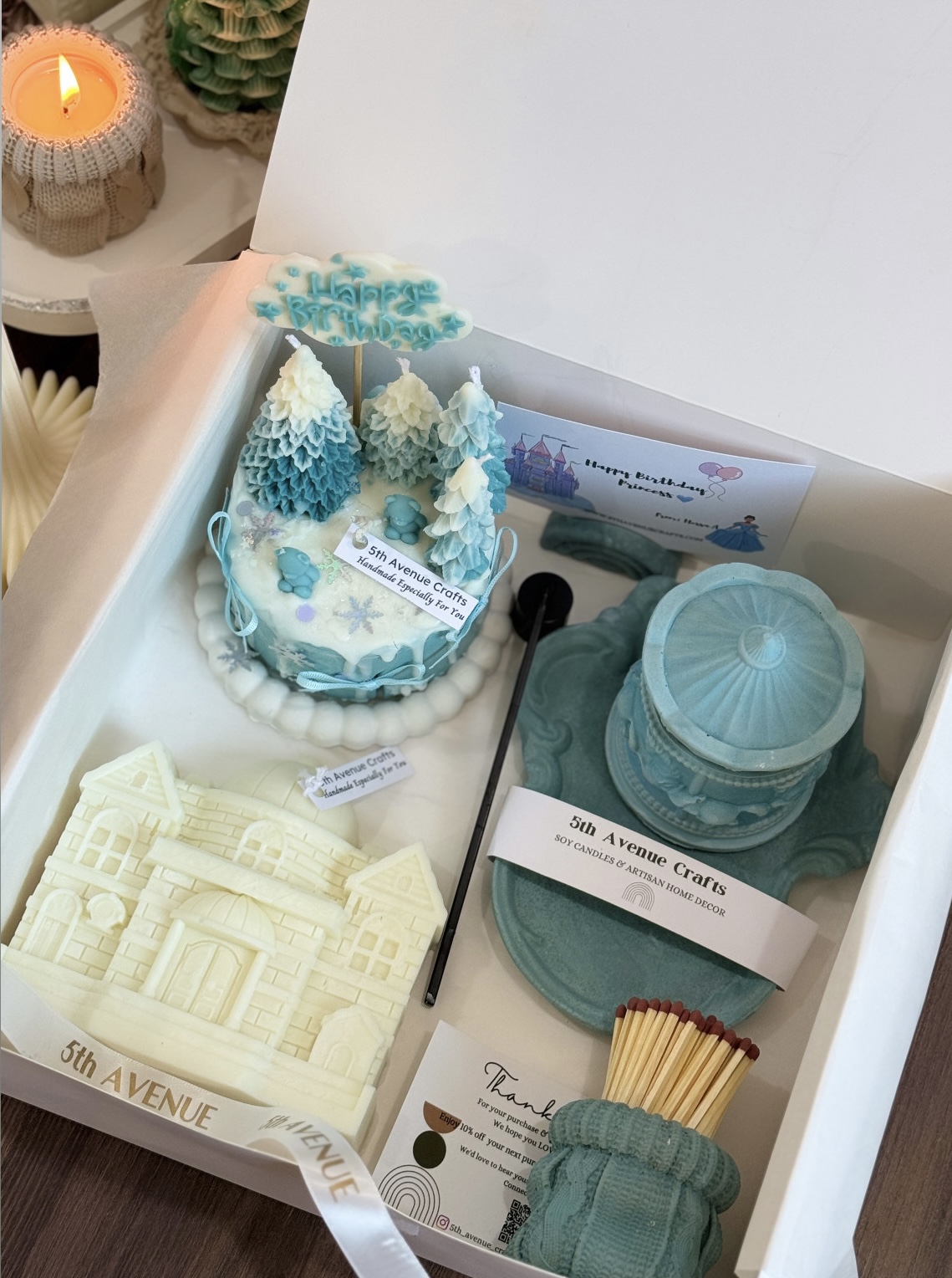 PRINCESS vintage candle gift box
