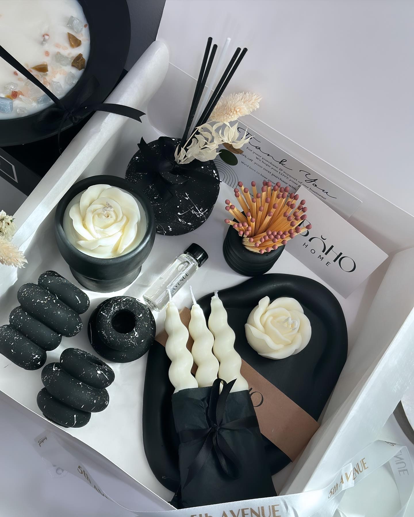 AMOUR BLACK  CANDLE BOX