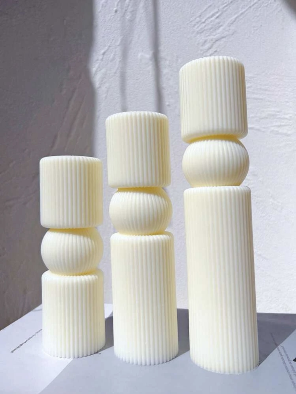 ELEGANT PILLAR CANDLE SET 